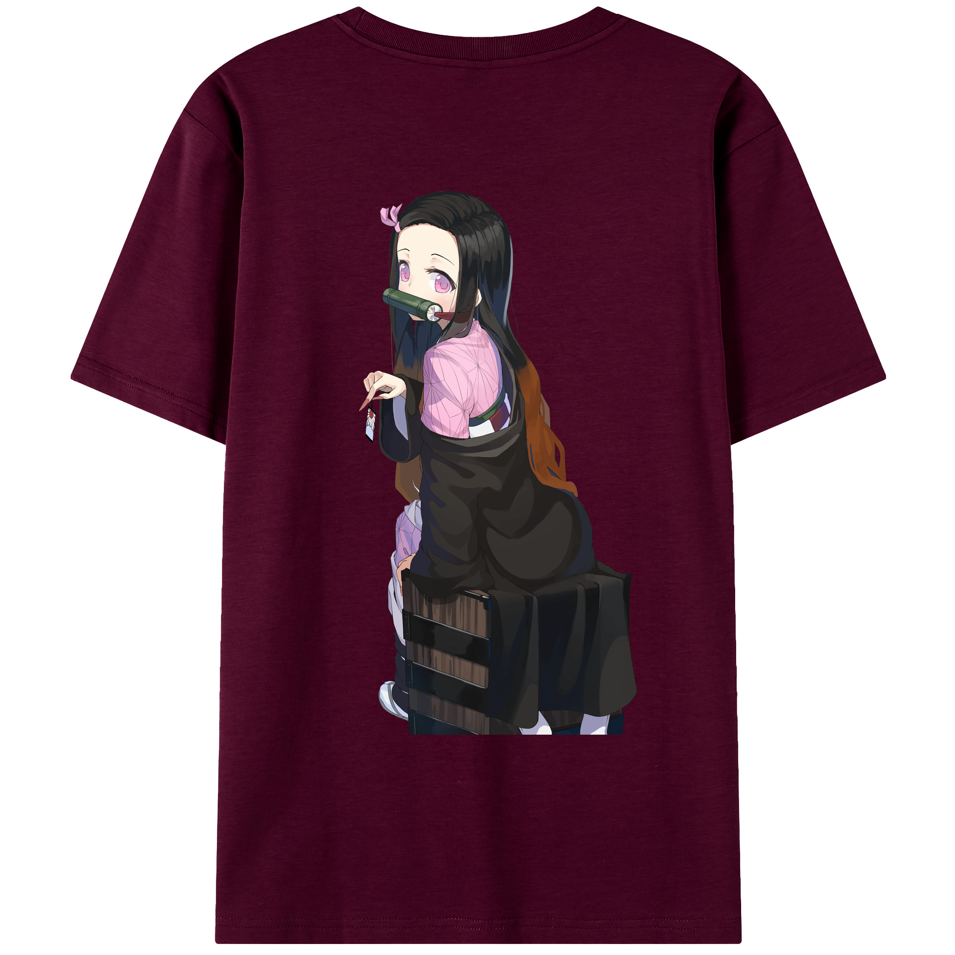 （画像用） 鬼滅の刃（きめつのやいば）竈門 禰󠄀豆子／かまど ねずこ Kamado Nezuko レディース半袖Tシャツ(バックプリント)